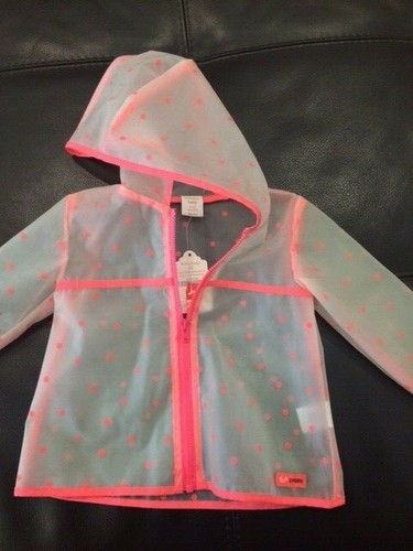 New Gymboree Pink Polka Dot Rain Jacket 