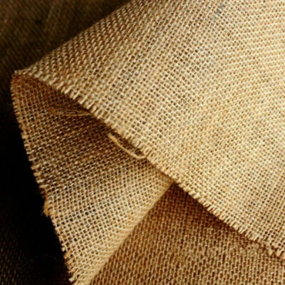 TEXTILE STATION Natural Hessian Jute Burlap Fabric Costume Craft Sack Garden Material 58" Meter