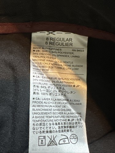 Banana Republic Womens Size 8 (Measure 30X32) Black Martin Bootcut Dress Pants - Picture 4 of 7