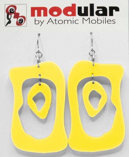 HIP MOD Fashion Statement Earrings - Gift For Her - Mid Century Retro Boho Art - Picture 23 of 23