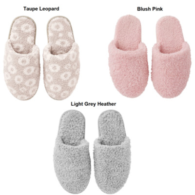 Member's Mark Women's Luxury Premier Collection Cozy Slippers Light Heather Grey