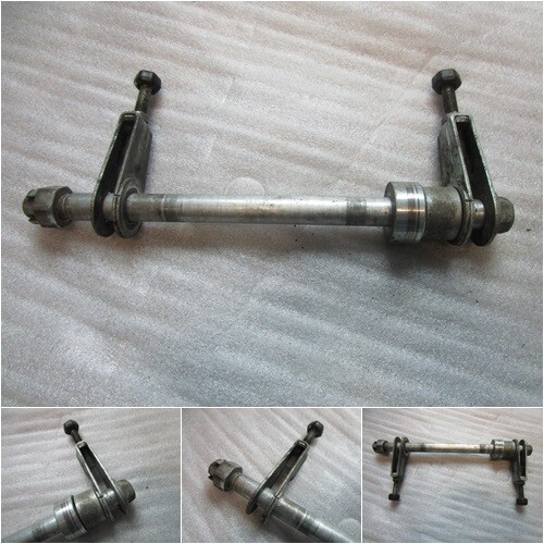 E2. Kawasaki GPZ 500 S EX500A Steckachse hinten Hinterrad Achse Kettenspanner