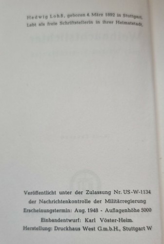 Hedwig Lohss - Weihnachtslichter - Drei Weihnachtserzählungen (1948) - Bild 5 von 12