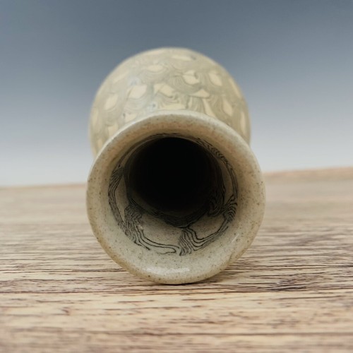 8,6" chinesische antike Porzellan Lied Kleber Fetal Glasur langer Durchmesser Flasche - Bild 7 von 9