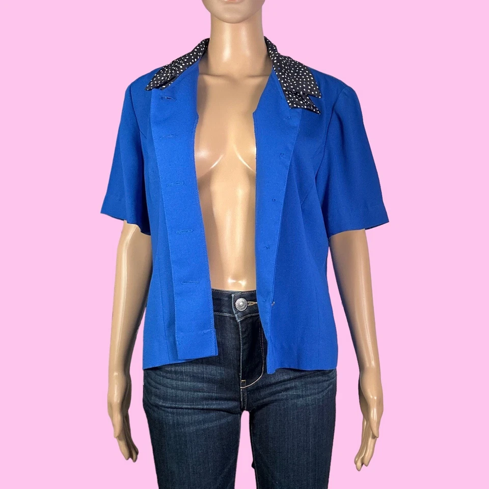 Винтажные платья Leslie Fay с геометрическим принтом на пуговицах спереди сверху размер 14P — «Leah» - Изображение 2 из 4