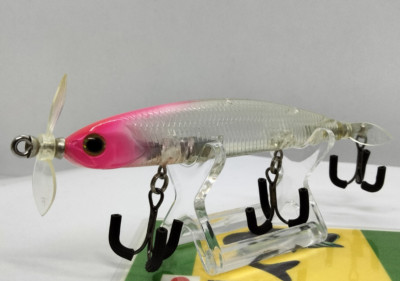 TIEMCO STEALTH PEPPER N110FS Pink Head Clear 110mm 16g Fast Sinking Lure Used