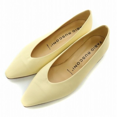 Fabio Rusconi Pumps Square Toe Low Heel Chunky V Cut Leather 37 
