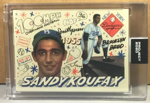 TOPPS PROJECT 2020 #204 SANDY KOUFAX by SOPHIA CHANG Print Run 3043