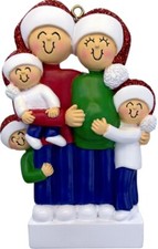 We're Expecting  4 with THREE Children Pregnant Ornament  PERSONALIZED FREE 