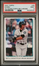 2021 Topps 70 Years Of Topps Baseball Chrome #45 Ichiro Suzuki Seattle ~ PSA 9