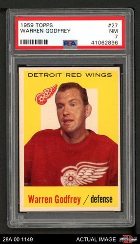 1959 Topps #27 Warren Godfrey Red Wings PSA 7 - NM