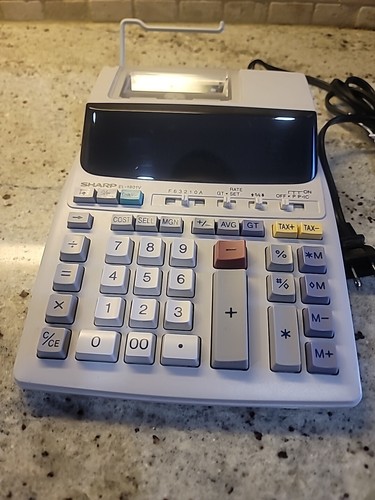 Sharp EL-1801V 12 Digit, 2 Color Compact Printing Calculator Pre-Owned - Picture 5 of 5