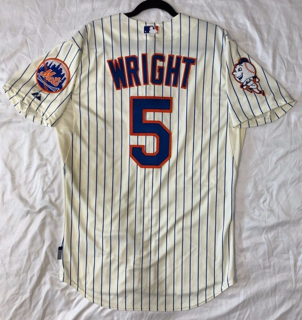 Majestic AUTHENTIC SIZE 60 4XL, NEW YORK METS, DAVID WRIGHT COOL BASE Jersey