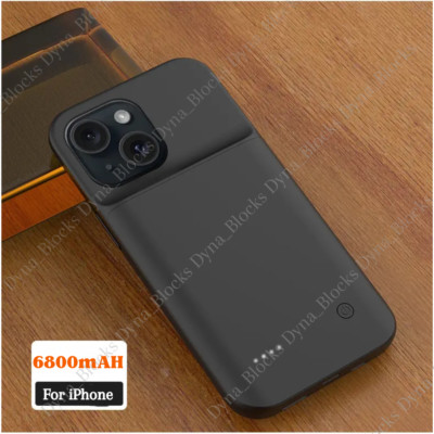 For iPhone 15 14 13 12 11 Pro Max Battery Charger Case Power Bank Charging Cover