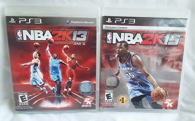 PS3 NBA 2K13 & NBA 2K15 SONY PLAYSTATION 3  KEVIN DURANT W/ CASES FREE SHIPPING