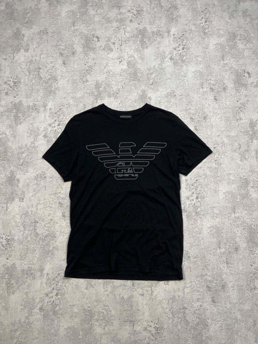 EMPORIO ARMANI/オーバーサイズTシャツ ロゴ Emporio Armani Black T-Shirt Big Logo Size S | eBay