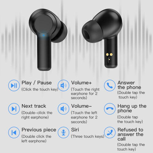 For Motorola Moto G6 G7 G8 G9 E 2020 Bluetooth Earphones Headphones Earbuds US - Picture 31 of 37