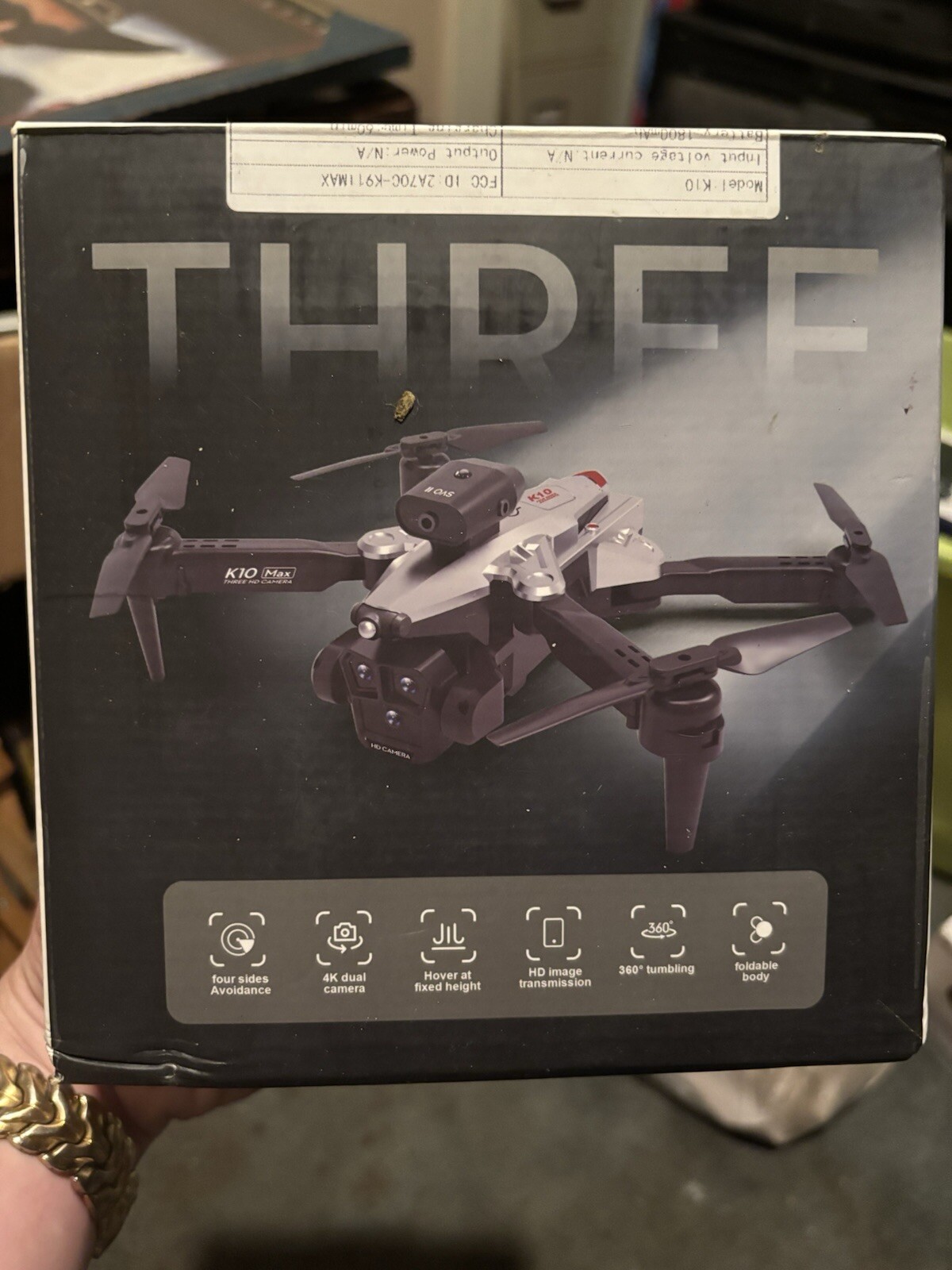 Foldable 4K HD Camera Drone with Smartphone Compatibility and Live Image Transmission  -image