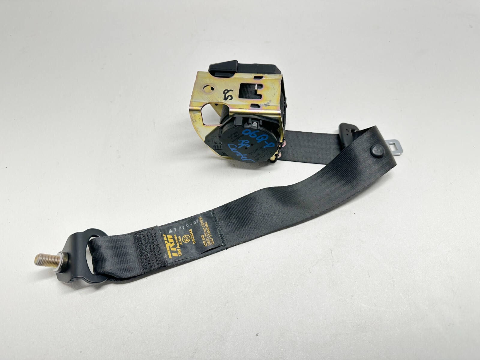 H40435 2003-2008 Maserati Quattroporte M139 REAR CENTER SEAT BELT 00063774-B OEM