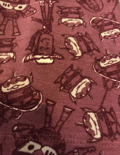 Lularoe M Disney Randy Tee Medium Toy Story Aliens Mauve 3/4 Ärmel grau #198 - Bild 3 von 5