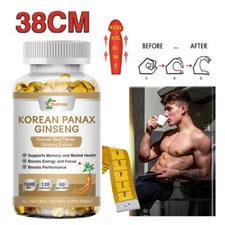 Korean Red Panax Ginseng 1600mg - 120 Capsules - Extra Strength NON-GMO
