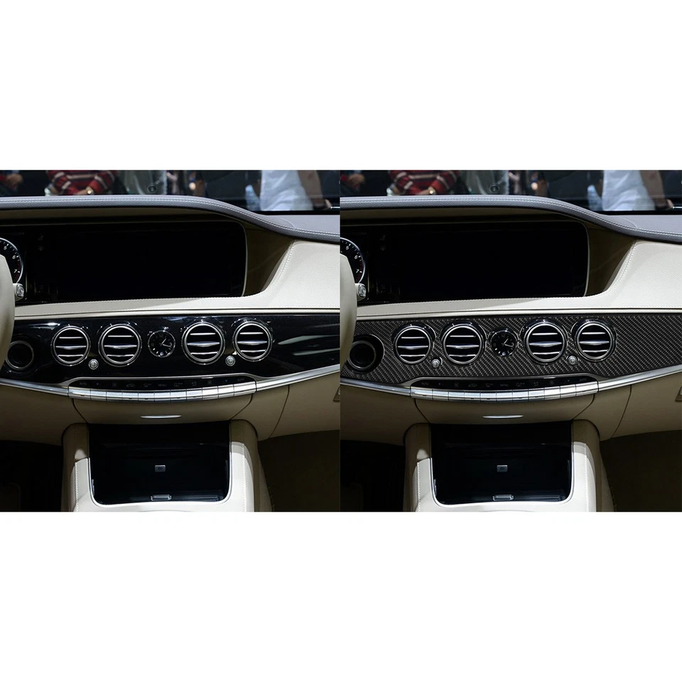 Ajuste de instrumento de control central de fibra de carbono real para Benz Maybach Clase S 13-20 Foto 2 de 4