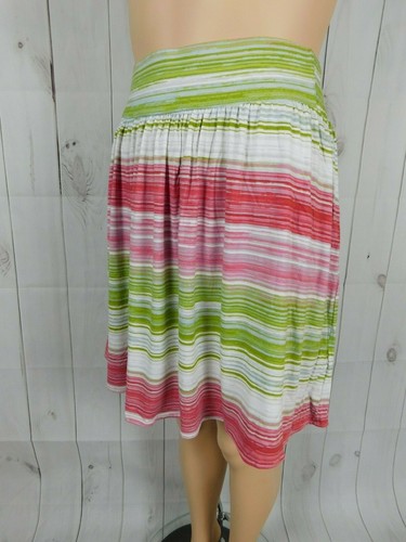NWT - Lane Bryant White/Pink/Green Striped Knit Skirt - 18/20 26/28 - Picture 3 of 7