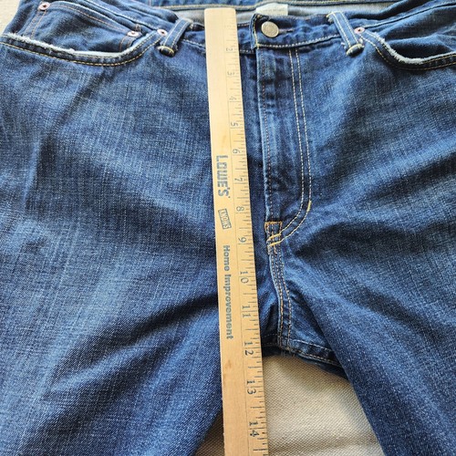 Polo Ralph Lauren Jeans Mens 36x30 Dark Blue Classic 867 Denim Straight Distress - Picture 6 of 17