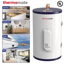 Thermomate Electric Water Heater System 10 Gal Tank Storage Whole House RV Boat