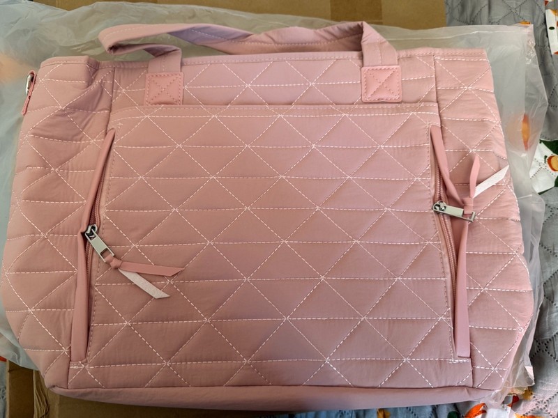 Large Insulated Lunch Bag Box Tote Leakproof Insulated with Shoulder Strap, Pink