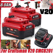 For Craftsman V20 20V MAX 8.0ah Battery 8000mAh CMCB204 CMCB202 CMCB201 CMCB206
