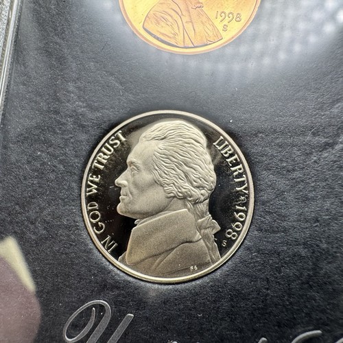 1998 s premier silver set In Beautiful Black Velvet Display Case. 5 Coins - Picture 9 of 14