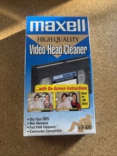 Maxell VHS VP-100 Video Head Cleaner / VCR / Camcorder Compatible NEW SEALED