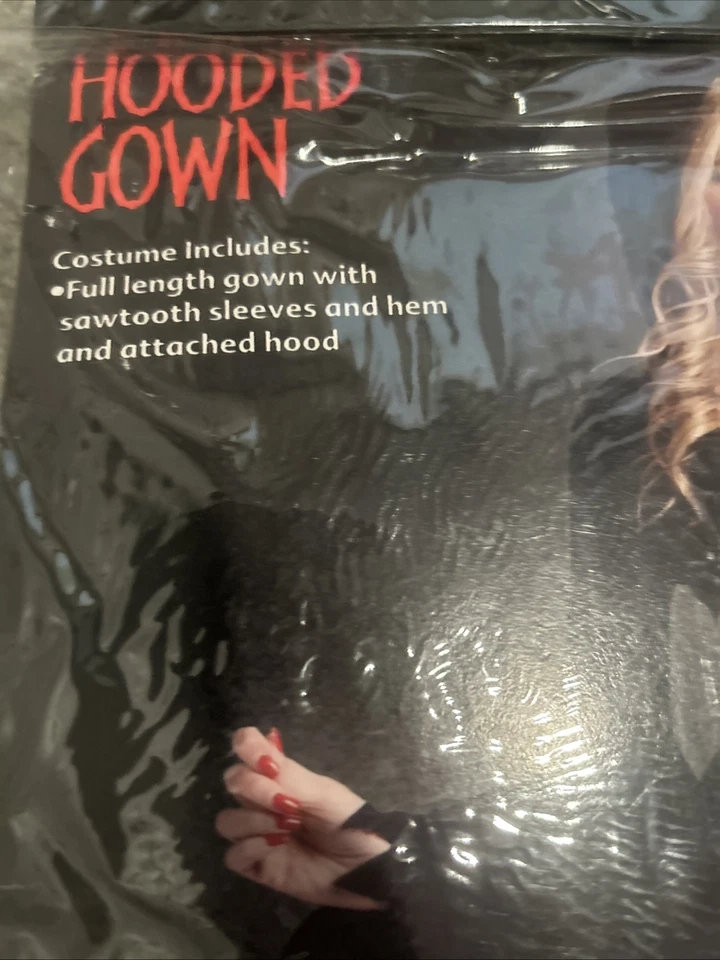 Vestido con capucha Fun World con mangas de diente de sierra para mujer mediano 2-8 Foto 3 de 3