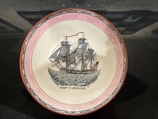 Sunderland Antique Pink Lustre Ceramic Bowl - 19th Century - VGC