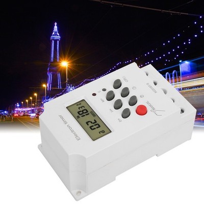 Digital Time Switch LCD Display MicroComputer Electron Timer Switch ABS 220V SET