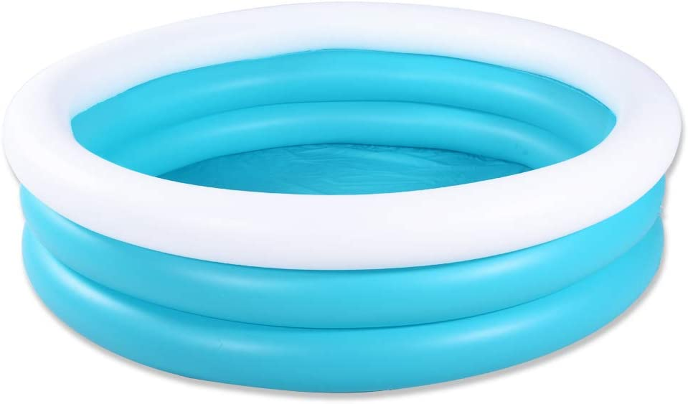 60x16 Inflatable Kids Pool with Thick Guardrail - Blue & White