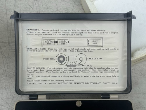 Vintage 4 Transistor APOLEC RA-11 Portable Tape Recorder Japan - CLEAN - Picture 10 of 14