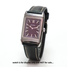 20mm Black Italian Leather Watch Strap Patina Finish, For Jaeger-LeCoultre