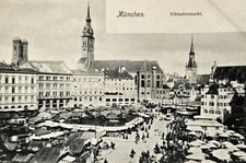 AK München Viktualienmarkt 1910 Tram