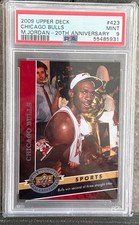2009 Upper Deck Bulls 20th Anniversary Michael Jordan HOF 🔥🐐 #423 PSA 9 Mint