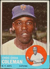 1963 Topps Baseball Choo Choo Coleman #27 VG