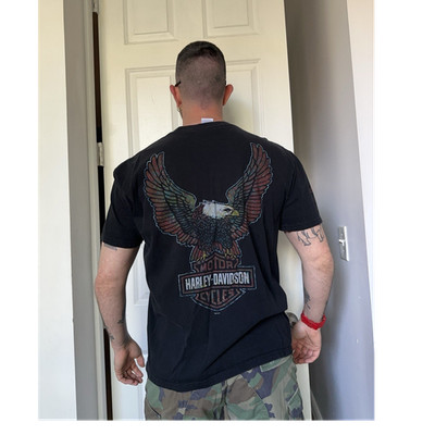 Harley-Davidson Gainesville FL Eagle Graphic Black Men's T-Shirt Size XL