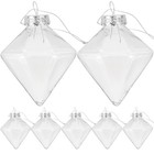  12 Pcs Fillable Clear Ornaments Transparent Christmas Ball Bauble