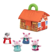 - Three Little Pigs Storytime Playset | Children's Fairy Tale Story Stuffed A...