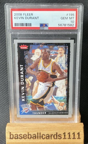 2008-09 Fleer Kevin Durant #195 2nd Year  PSA 10 BB5