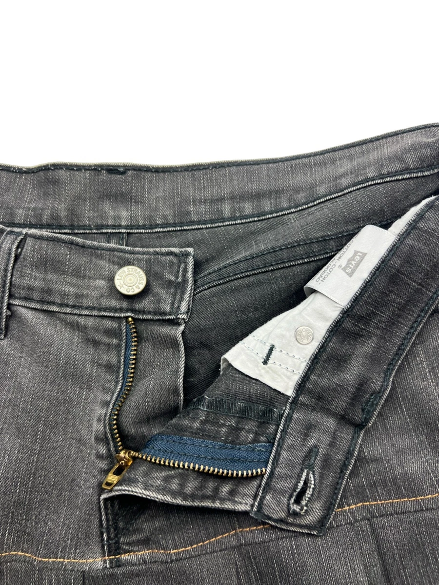 Levi's Damen Minirock Gris Denim Talla W32 Cierre Cremallera