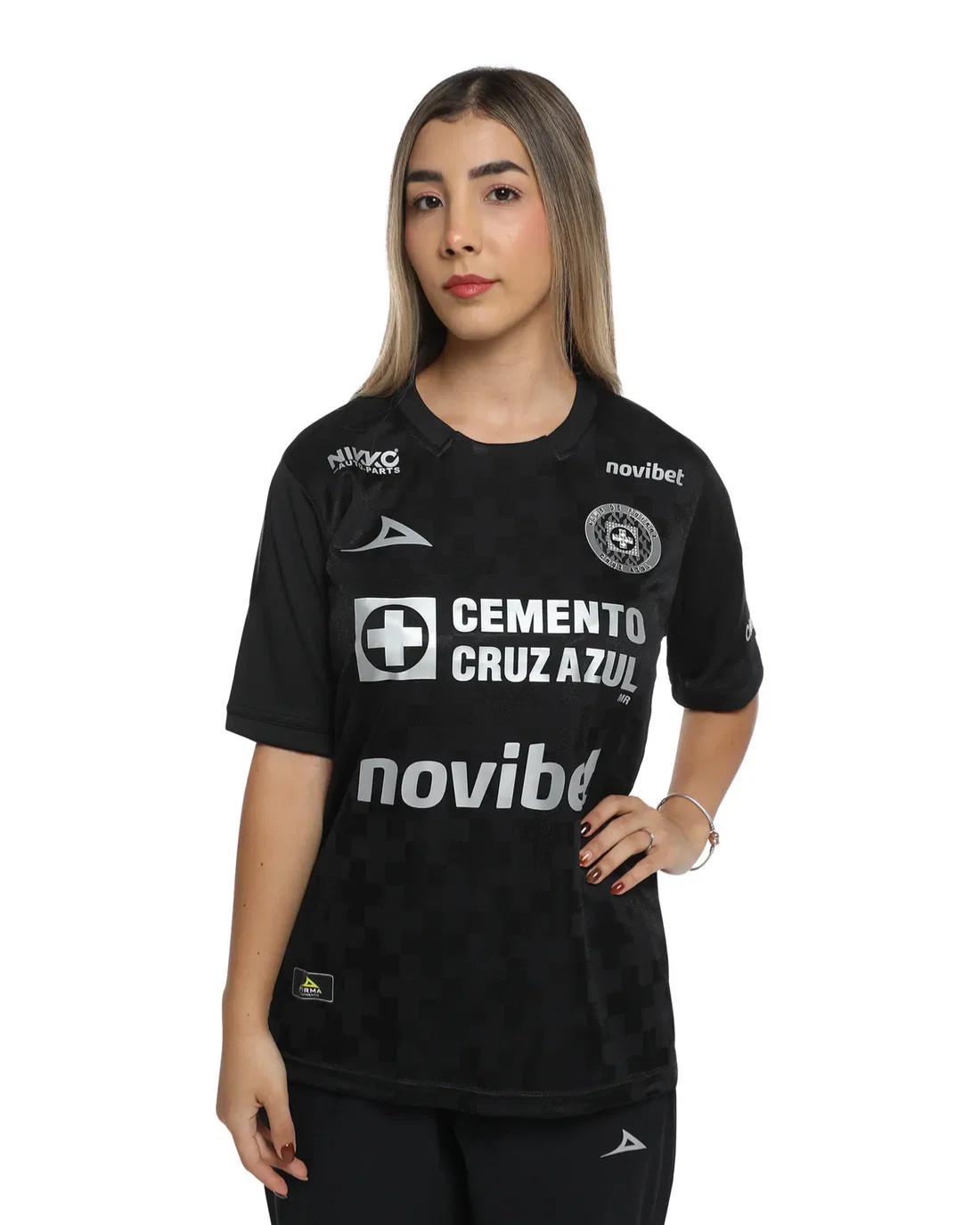 PIRMA  CRUZ AZUL WOMEN’S JERSEY ALTERNATIVO BLACK 25/26 AUTHENTIC 100%