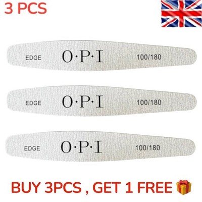3 Stück OPI Profi Nagelfeilen 100/180 Körnung Doppelseitig Schmirgel Brett Puffer