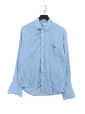 Van Heusen Men's Shirt Collar: 16 in Blue Striped 100 Other Basic